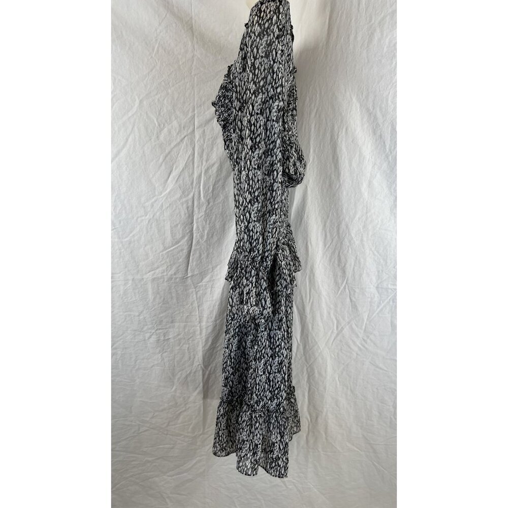 MISA Los Angeles Sophia Asymmetrical Ruffle Smocked Midi Dress $356 - Picture 9 of 12